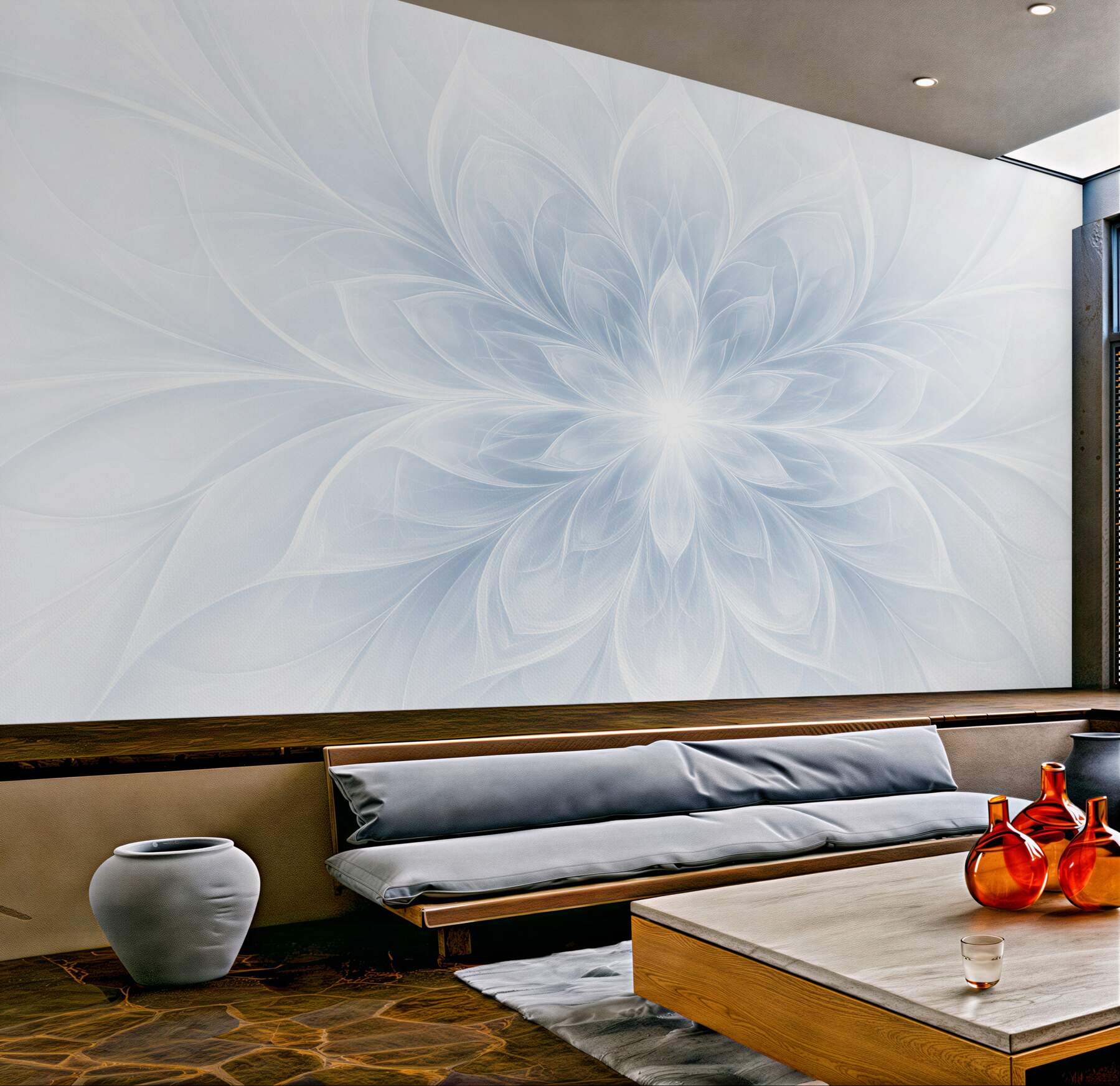 Fototapeten Eisblume der Mandala
