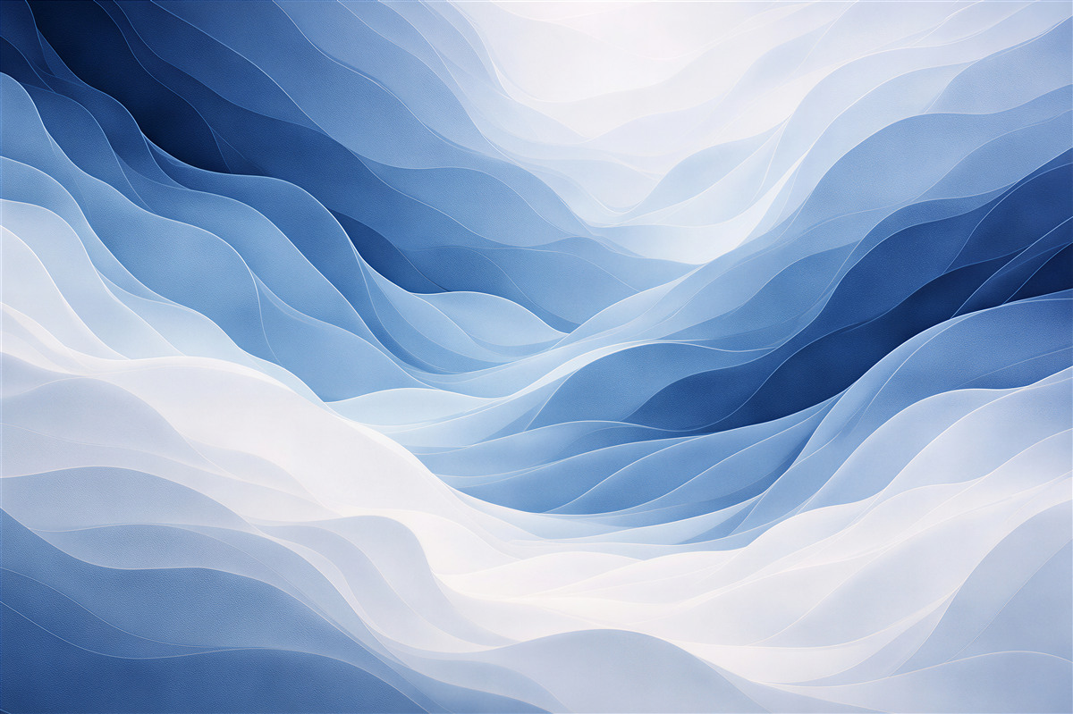 Fototapeten Blaue wellenförmige Schichten