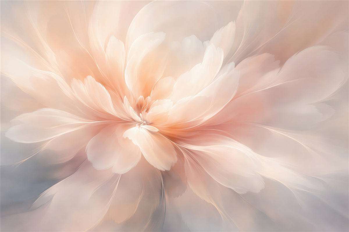 Fototapeten Puderfarbene Blüte des Lichts
