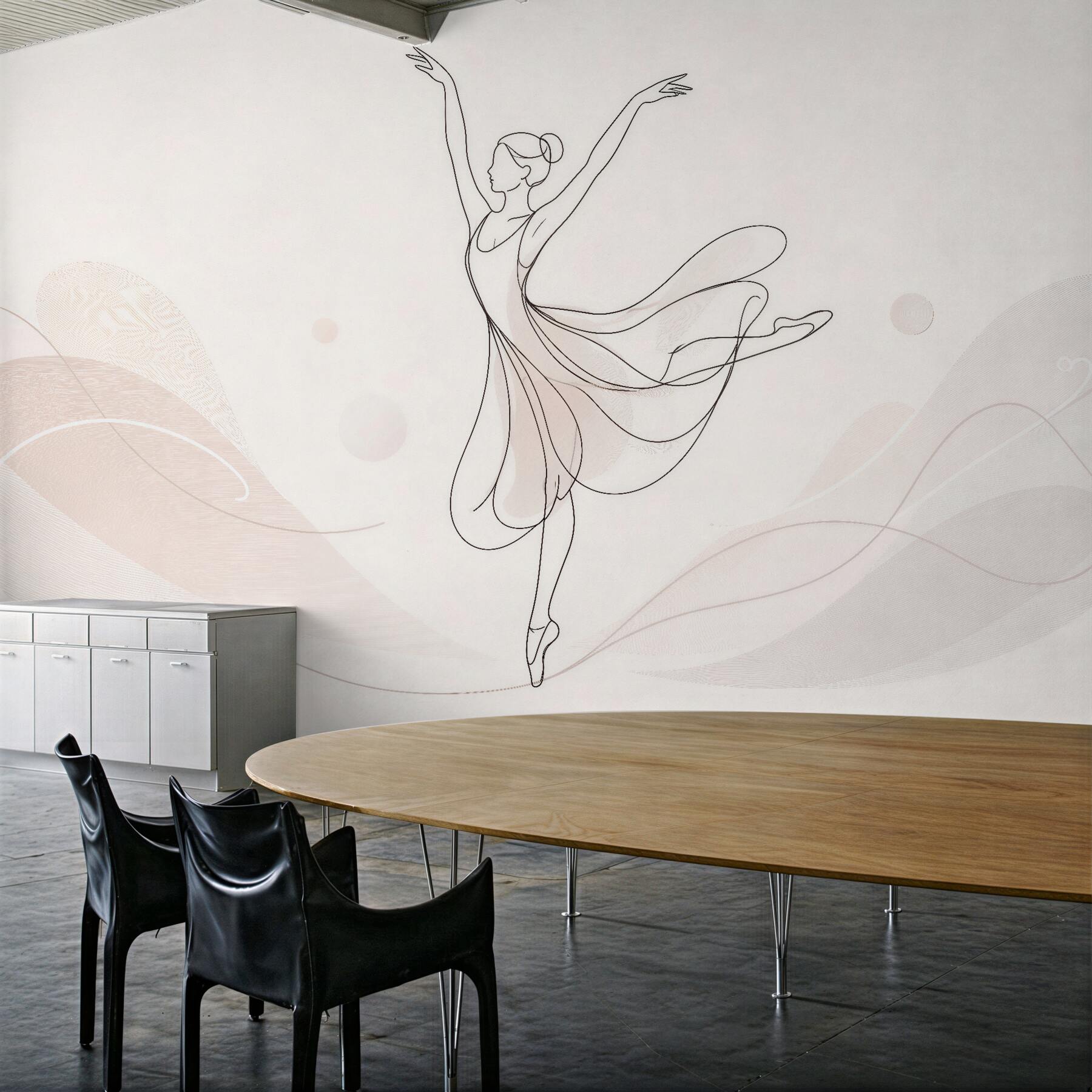 Fototapeten Subtile Ballerina in pastelliger Leichtigkeit