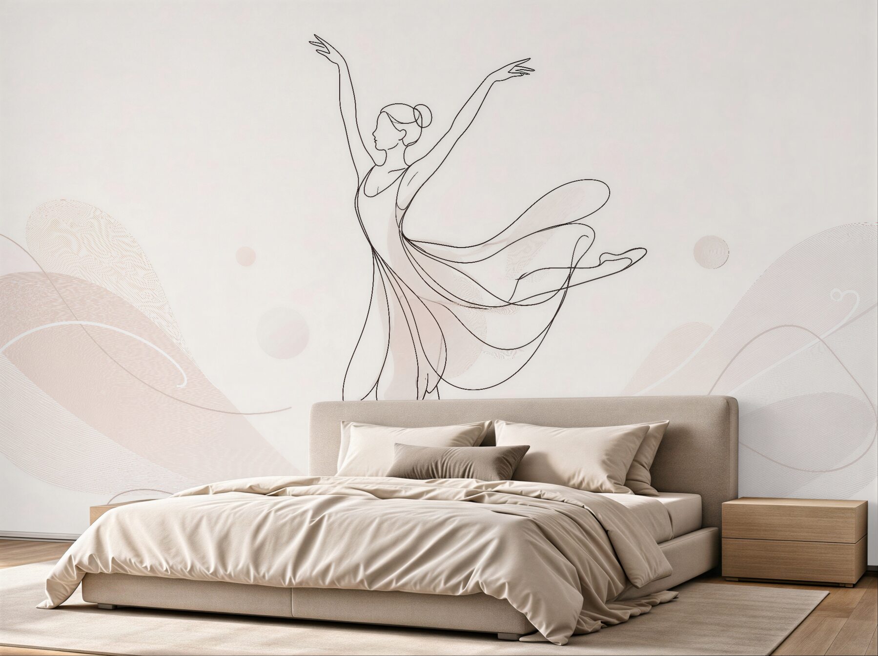 Fototapeten Subtile Ballerina in pastelliger Leichtigkeit