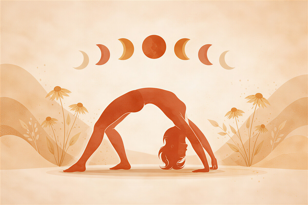 Fototapeten Yoga unter den Mondphasen