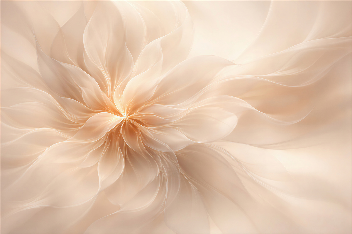 Fototapeten Ätherische Blüte in Beige