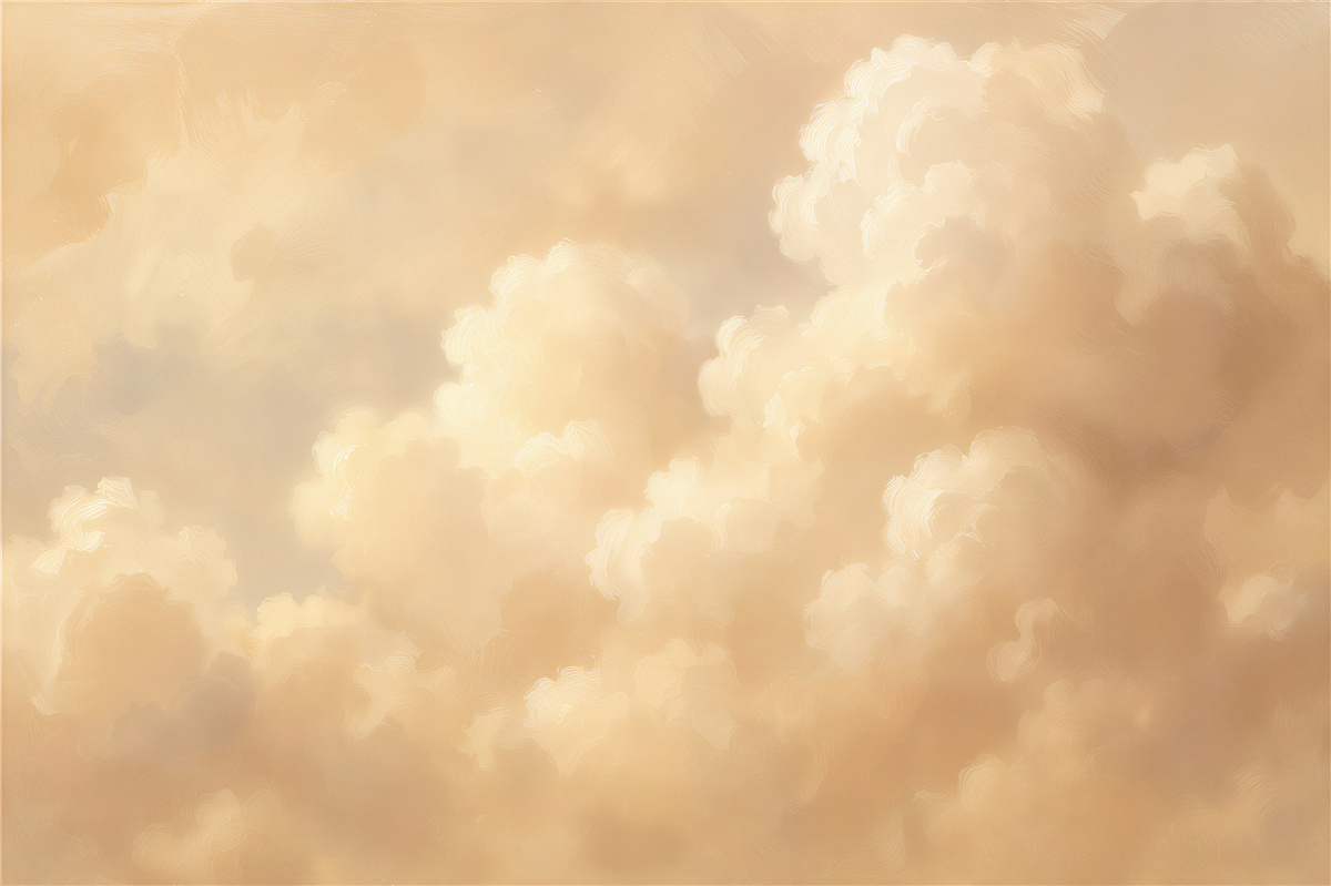 Fototapeten Goldene Wolken im Morgengrauen
