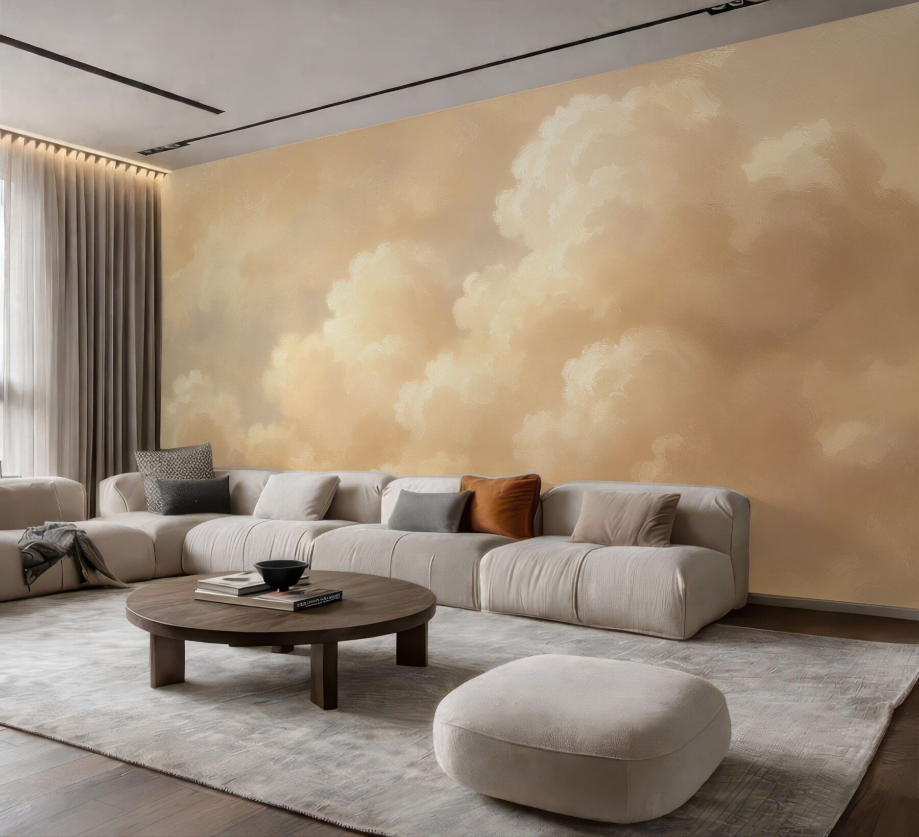 Fototapeten Goldene Wolken im Morgengrauen