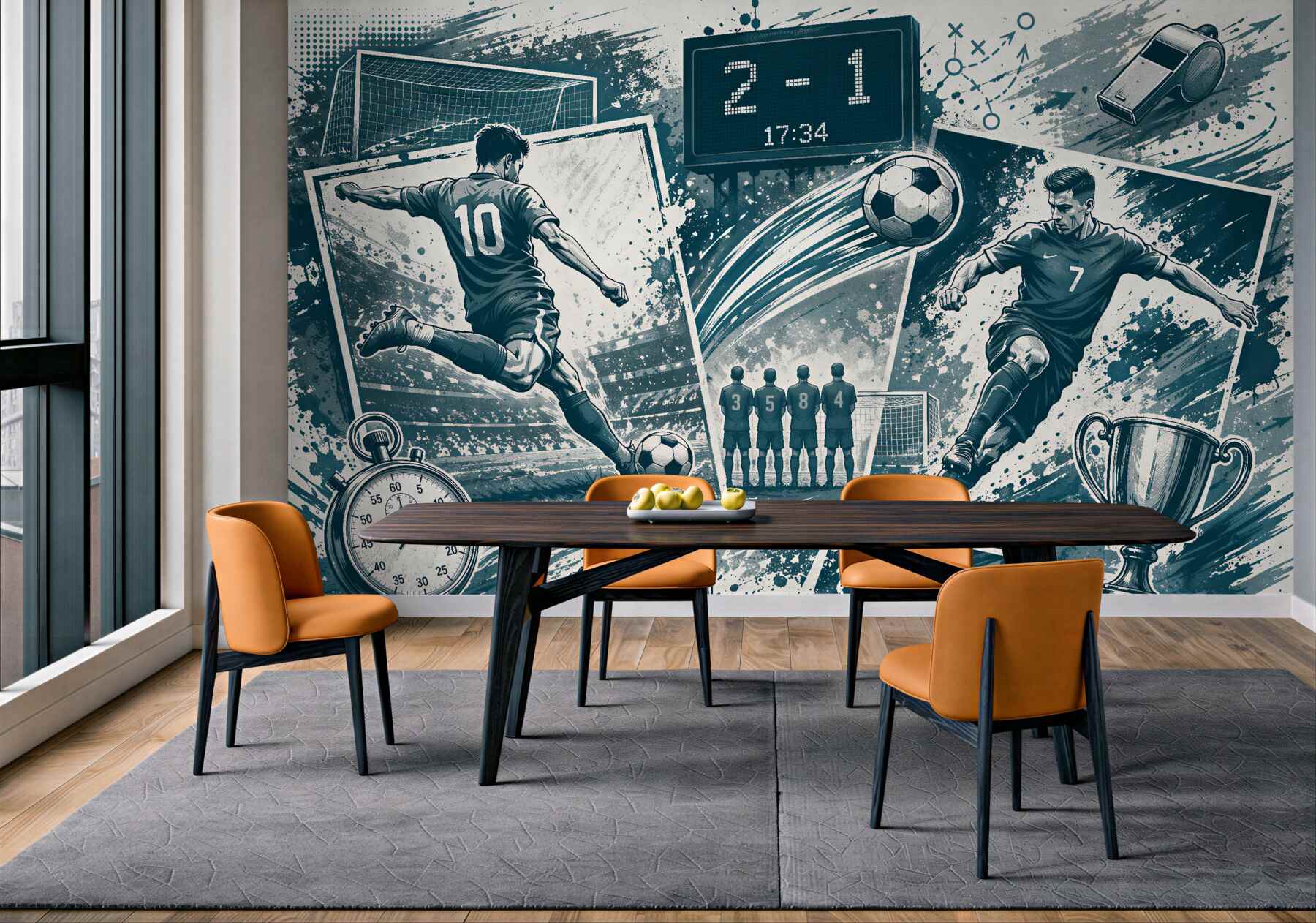 Fototapeten Fußballenergie des Spiels