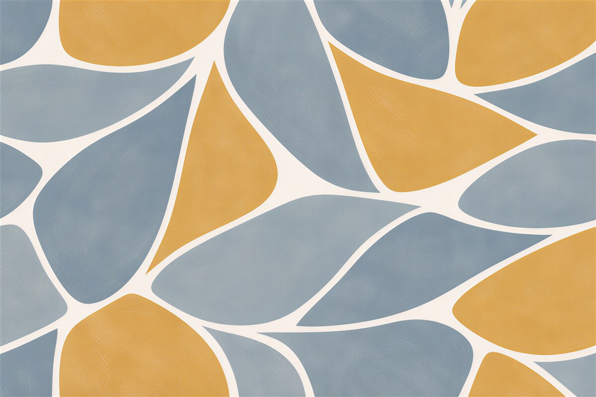Fototapeten Geometrische Blätter in Pastelltönen