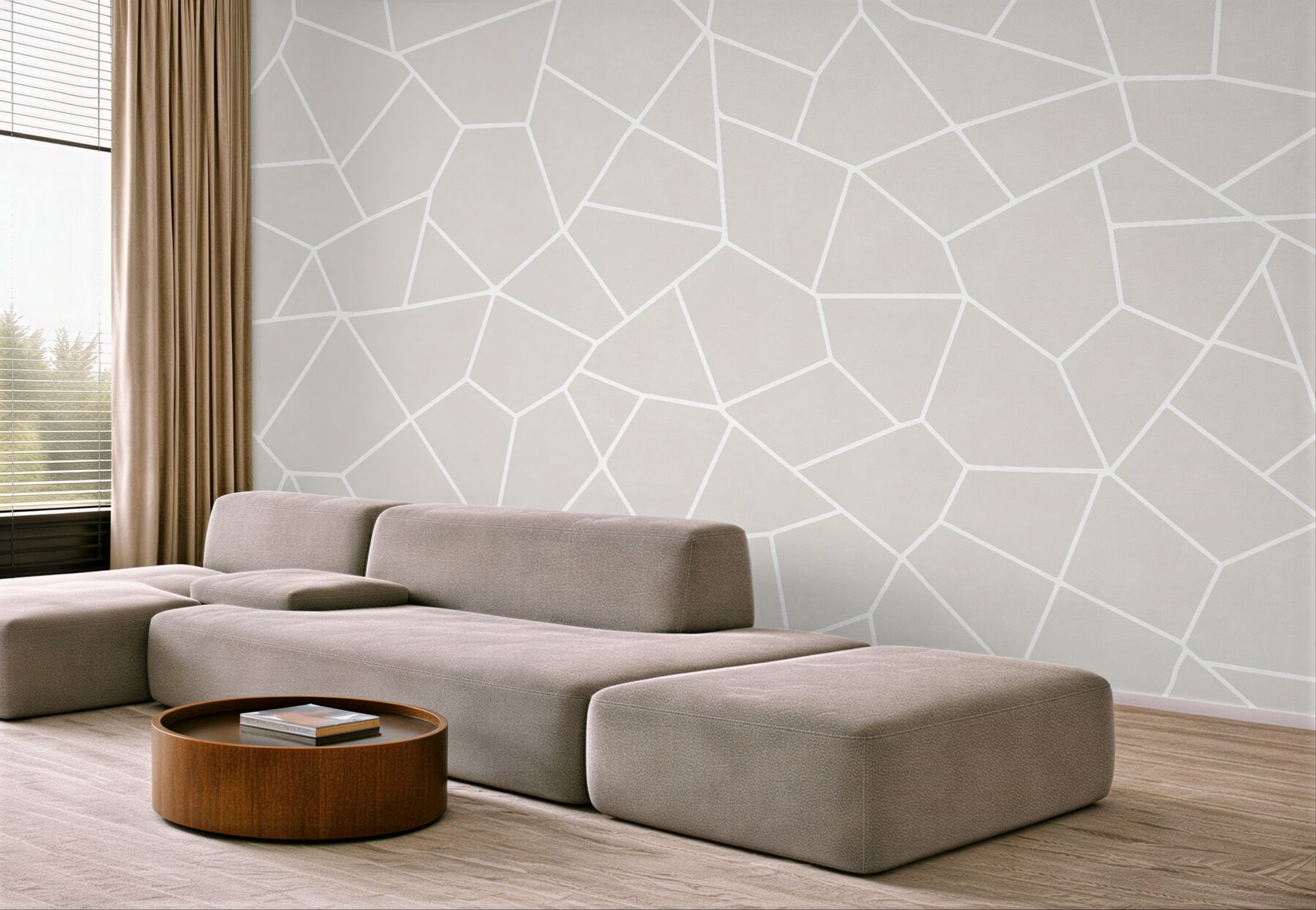 Fototapeten Helles geometrisches Mosaik