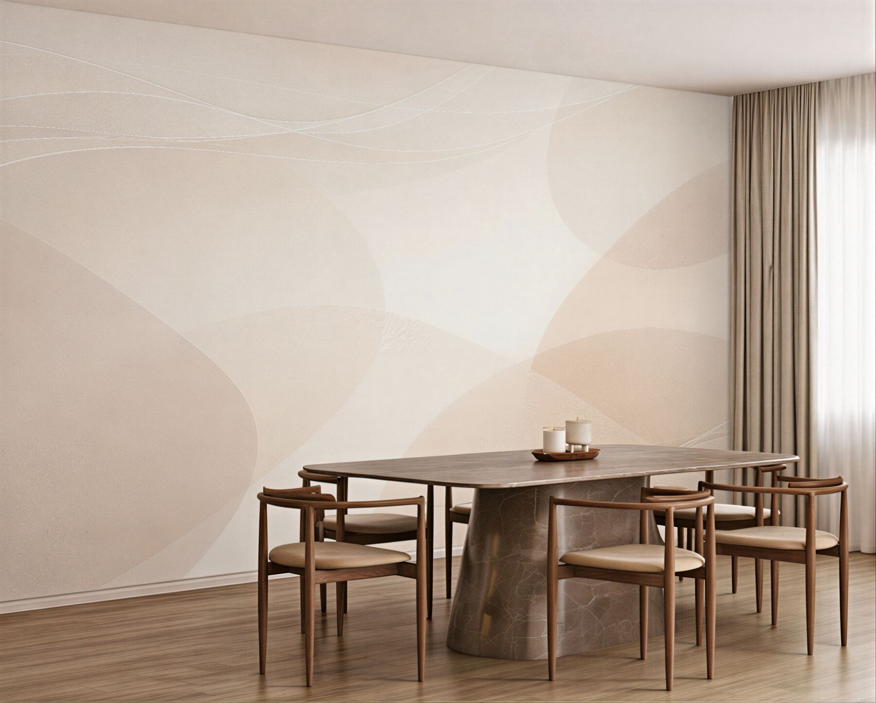 Fototapeten Beige abstrakte Harmonie
