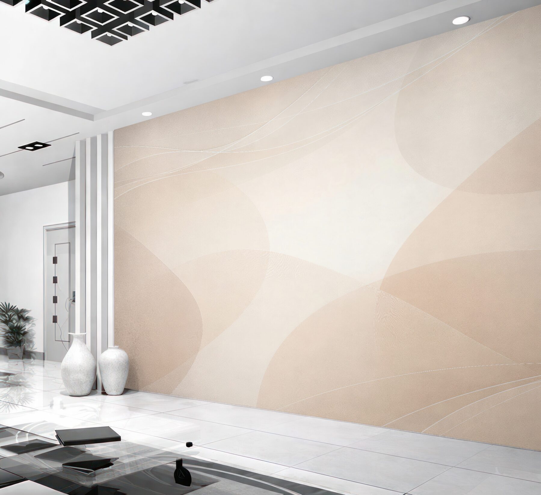 Fototapeten Beige abstrakte Harmonie