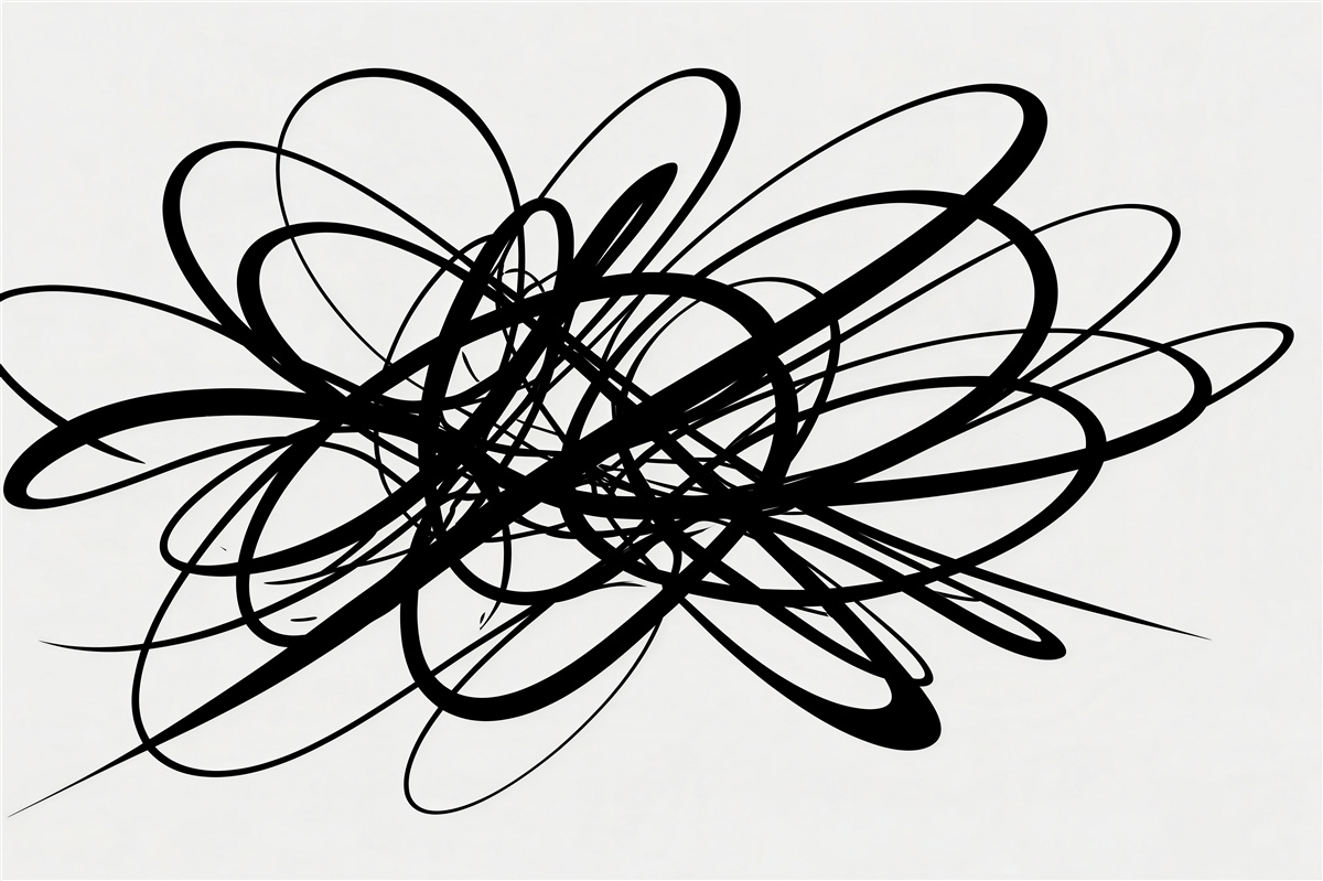 Fototapeten Schwarze Ausdruckskraft der Linien
