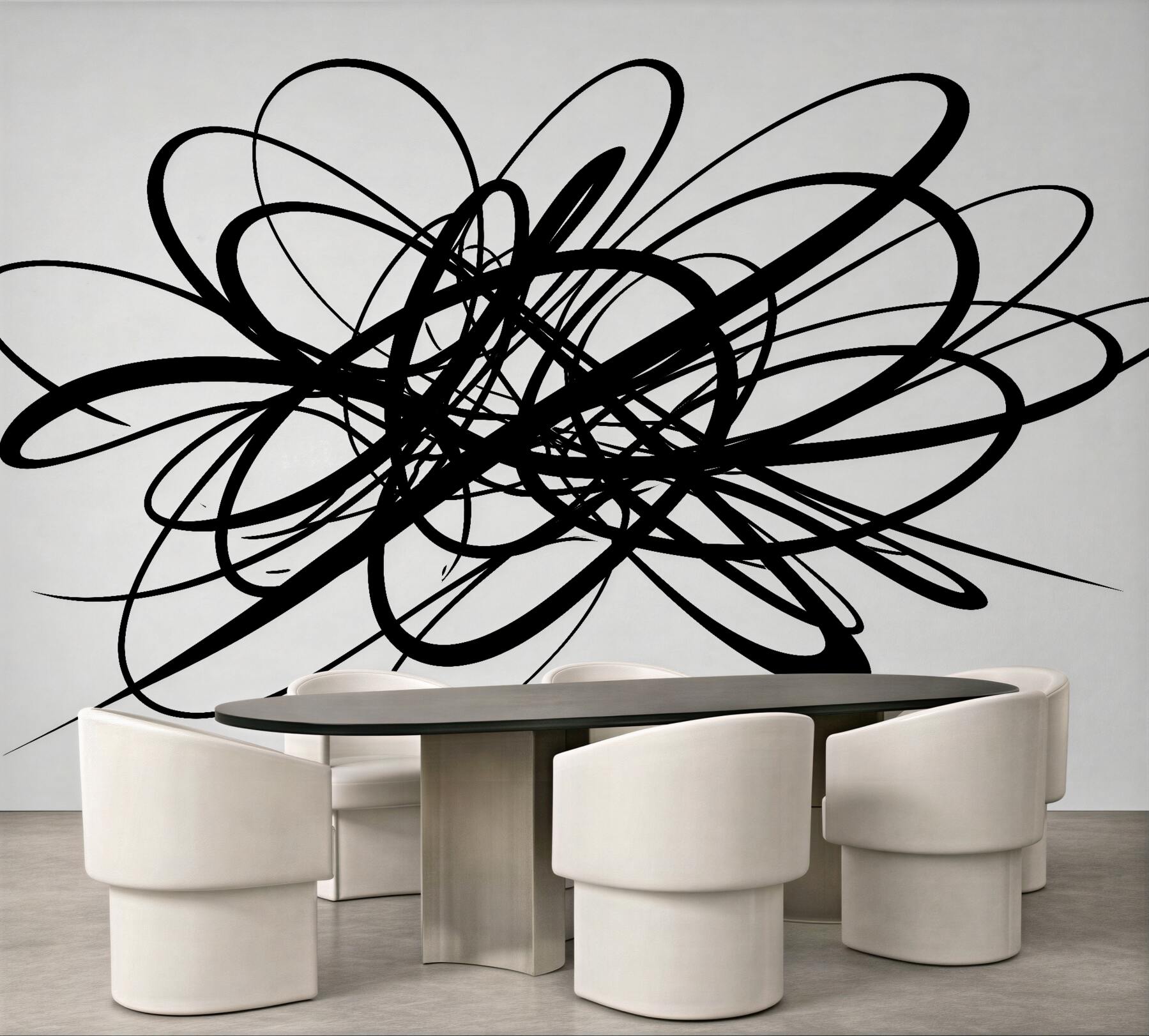 Fototapeten Schwarze Ausdruckskraft der Linien