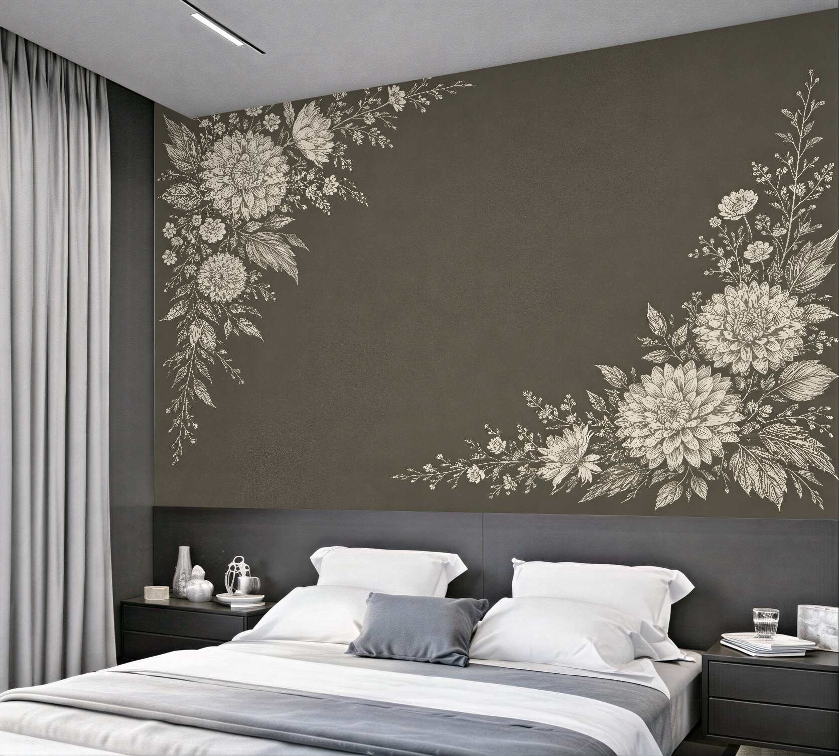 Fototapeten elegante florale Ornamente