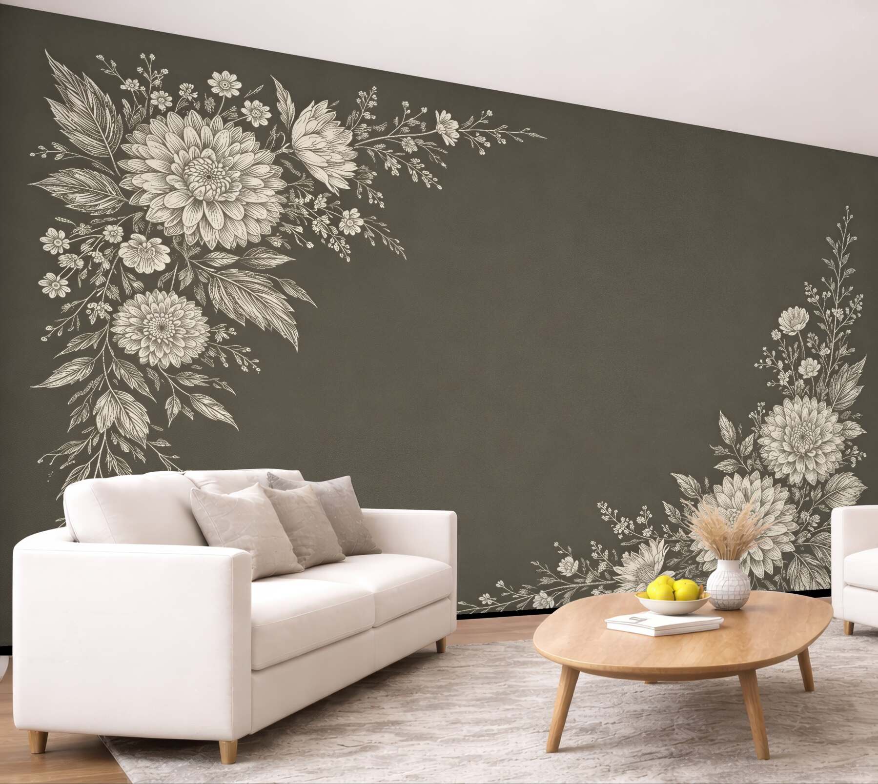 Fototapeten elegante florale Ornamente