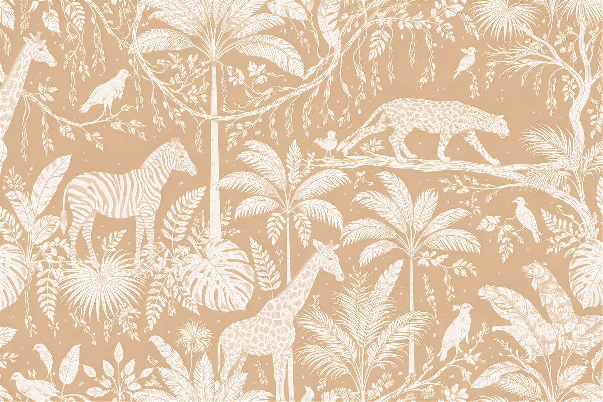 Fototapeten Beige Safari im Toile-Stil