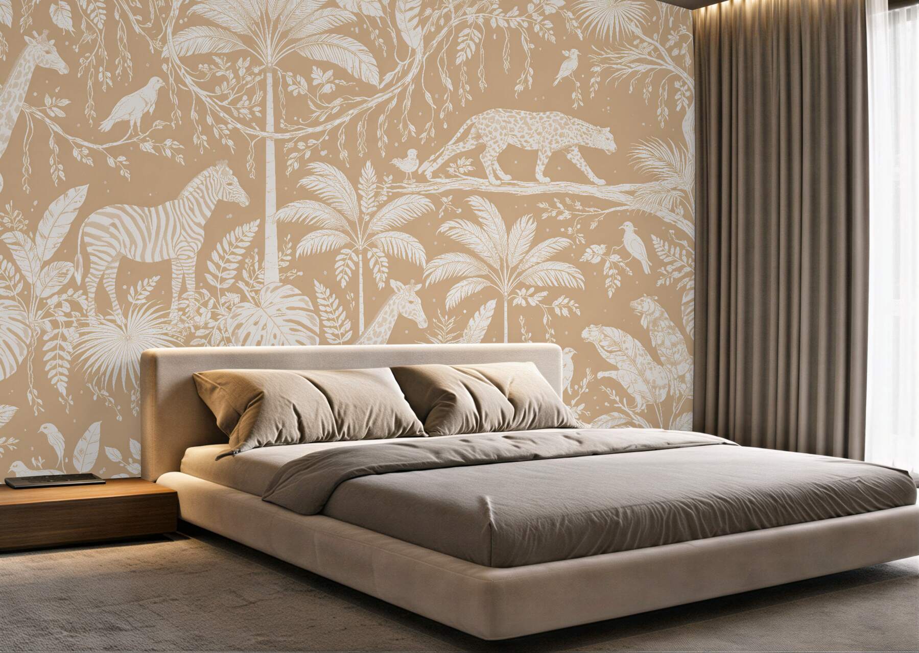 Fototapeten Beige Safari im Toile-Stil