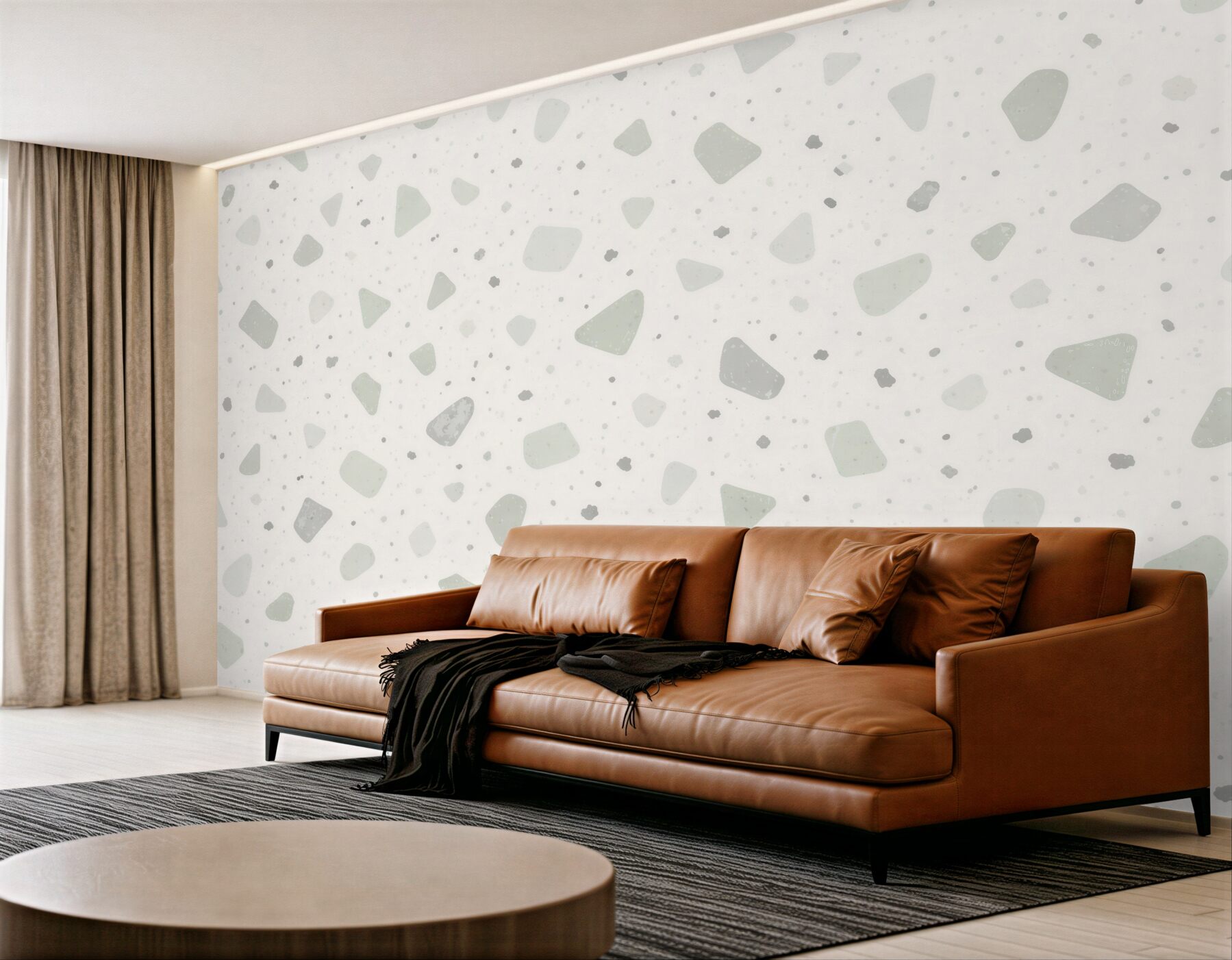 Fototapeten Subtiles Terrazzo in Grautönen