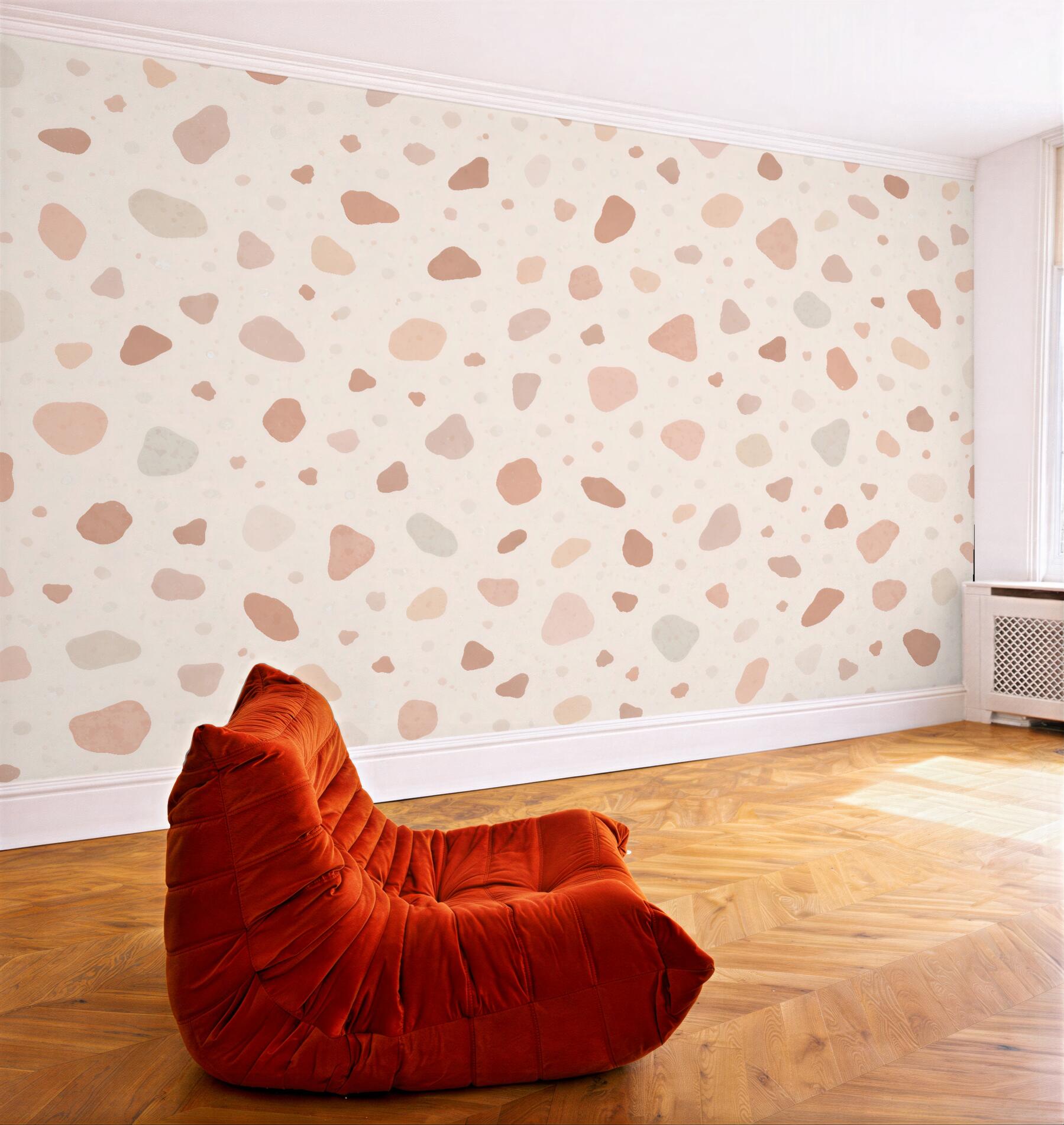 Fototapeten Pudriges Pastell-Terrazzo