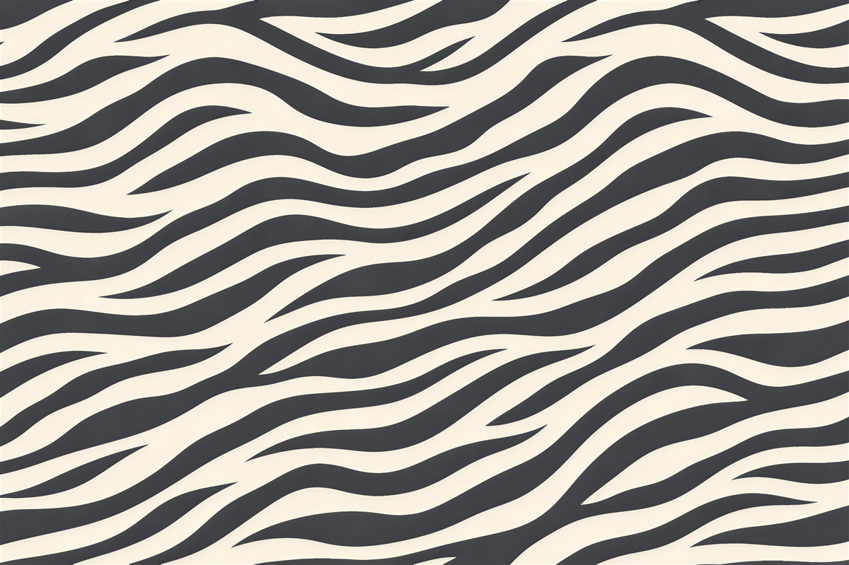 Fototapeten Schwarz-weiße Zebrawellen
