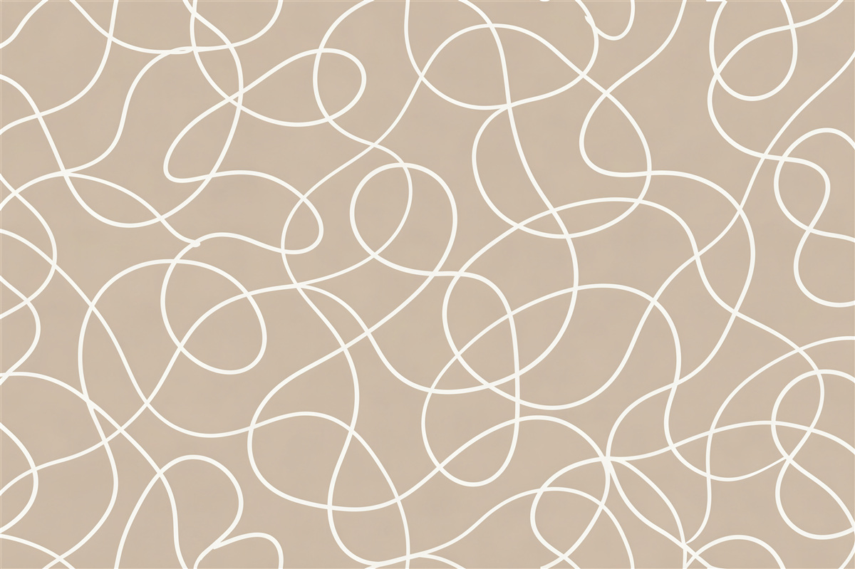 Fototapeten Beige Abstraktion welliger Linien