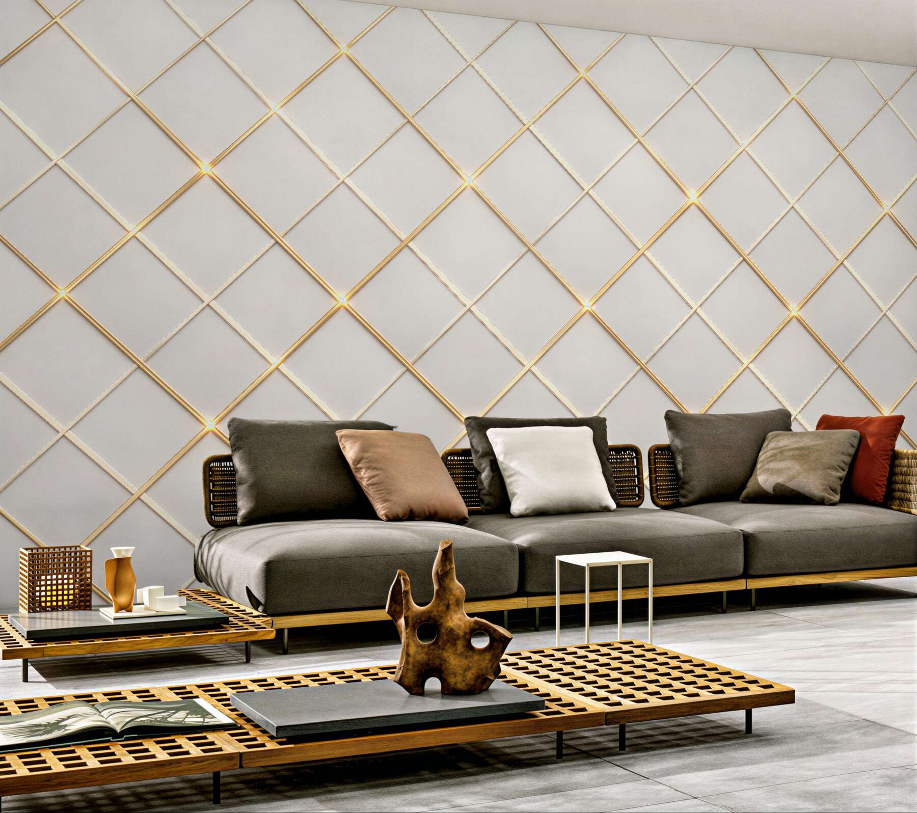 Fototapeten Goldene geometrische Eleganz