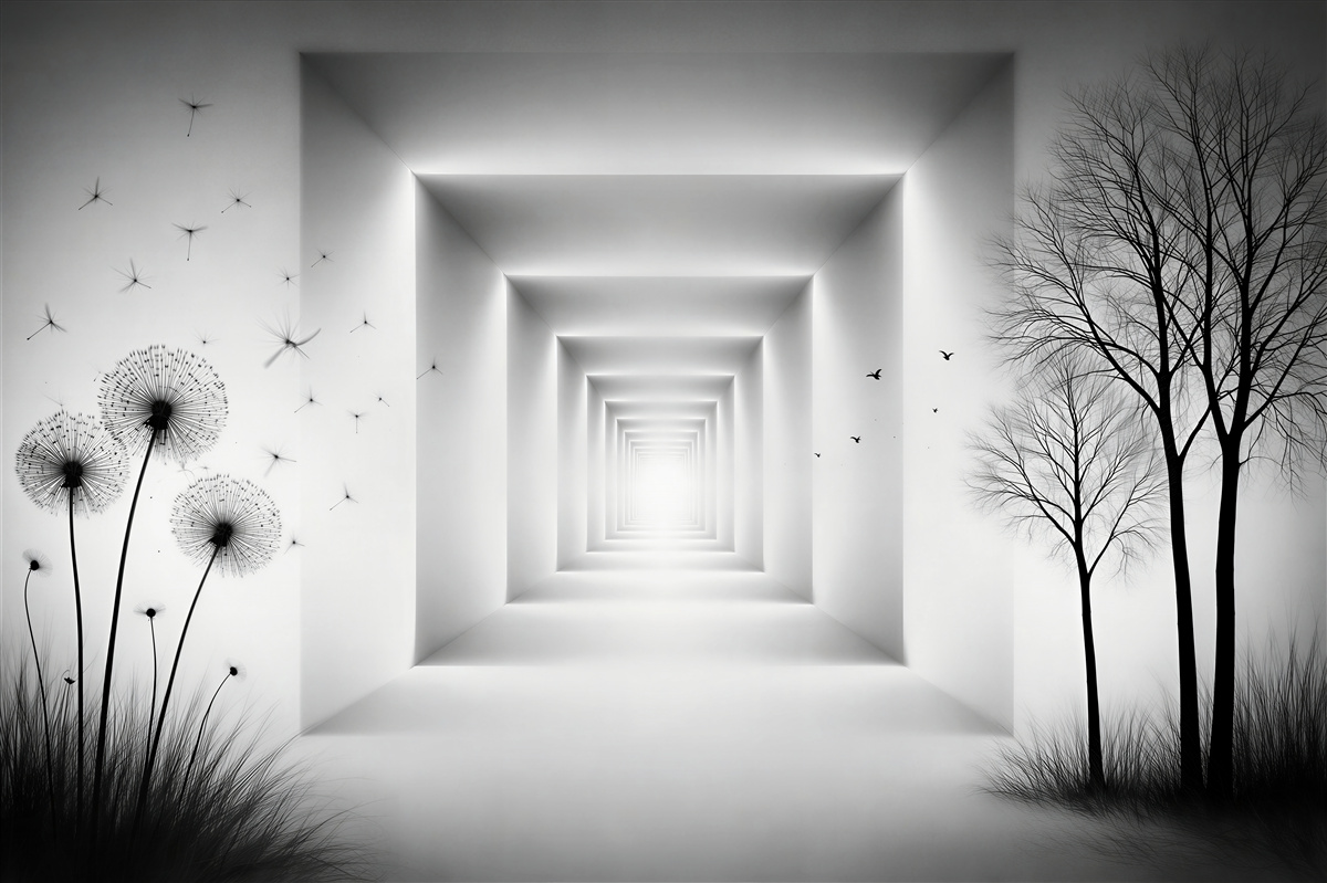 Fototapeten Tunnel der Stille mit Bäumen