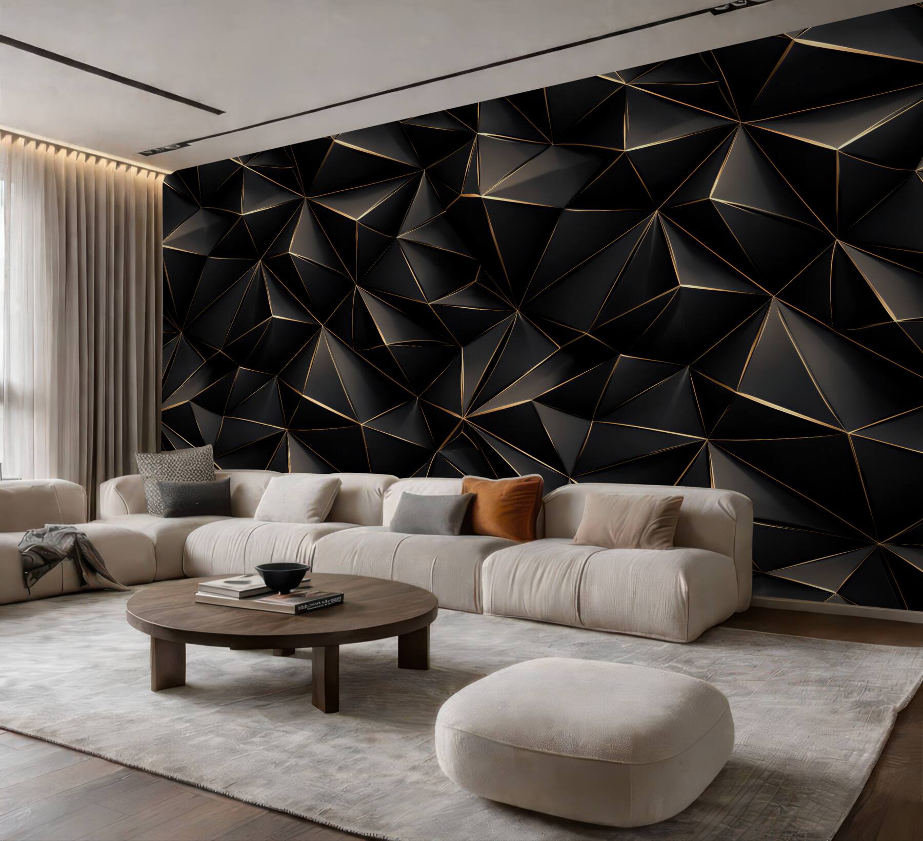 Fototapeten Schwarze geometrische Eleganz