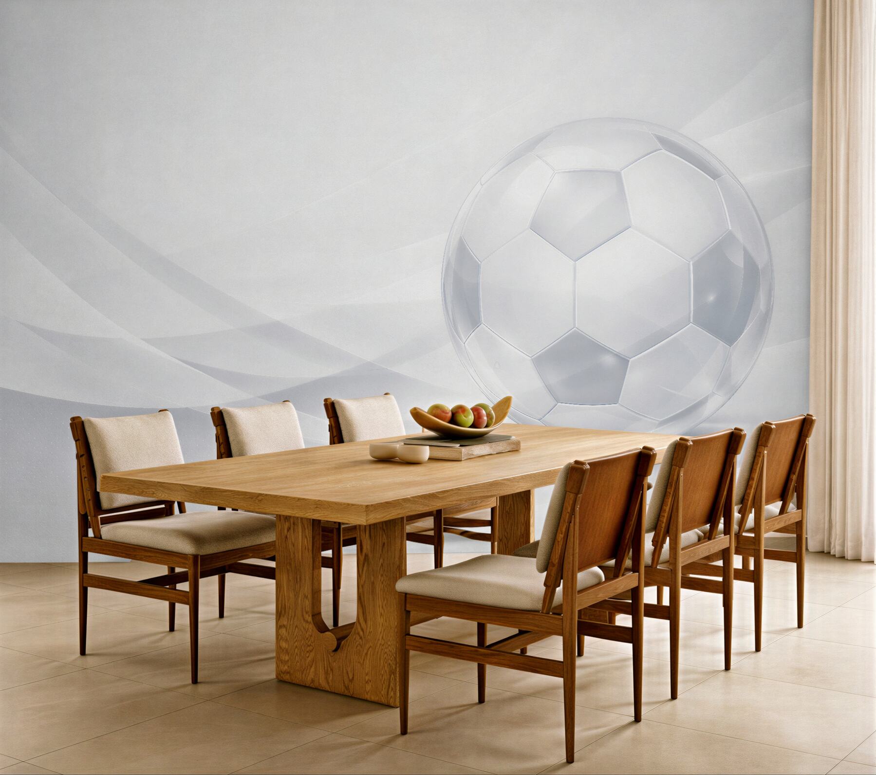 Fototapeten Minimalistischer Ball in Weiß