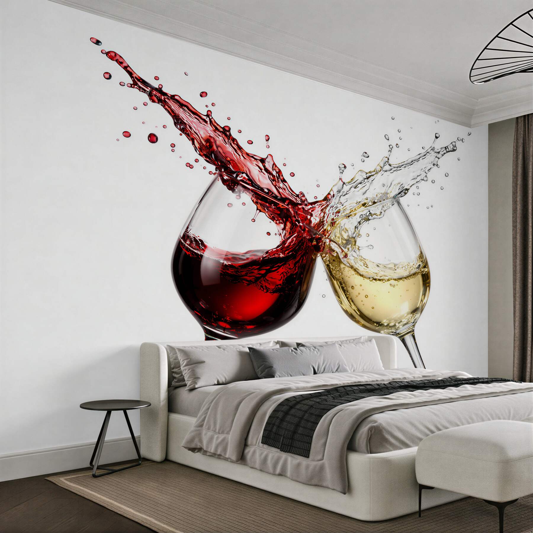 Fototapeten Spritzende Weingläser