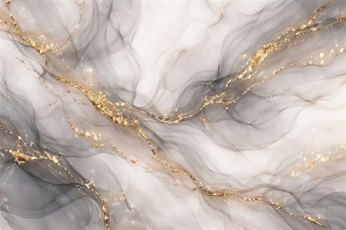 Fototapeten Zarter Marmor mit Gold
