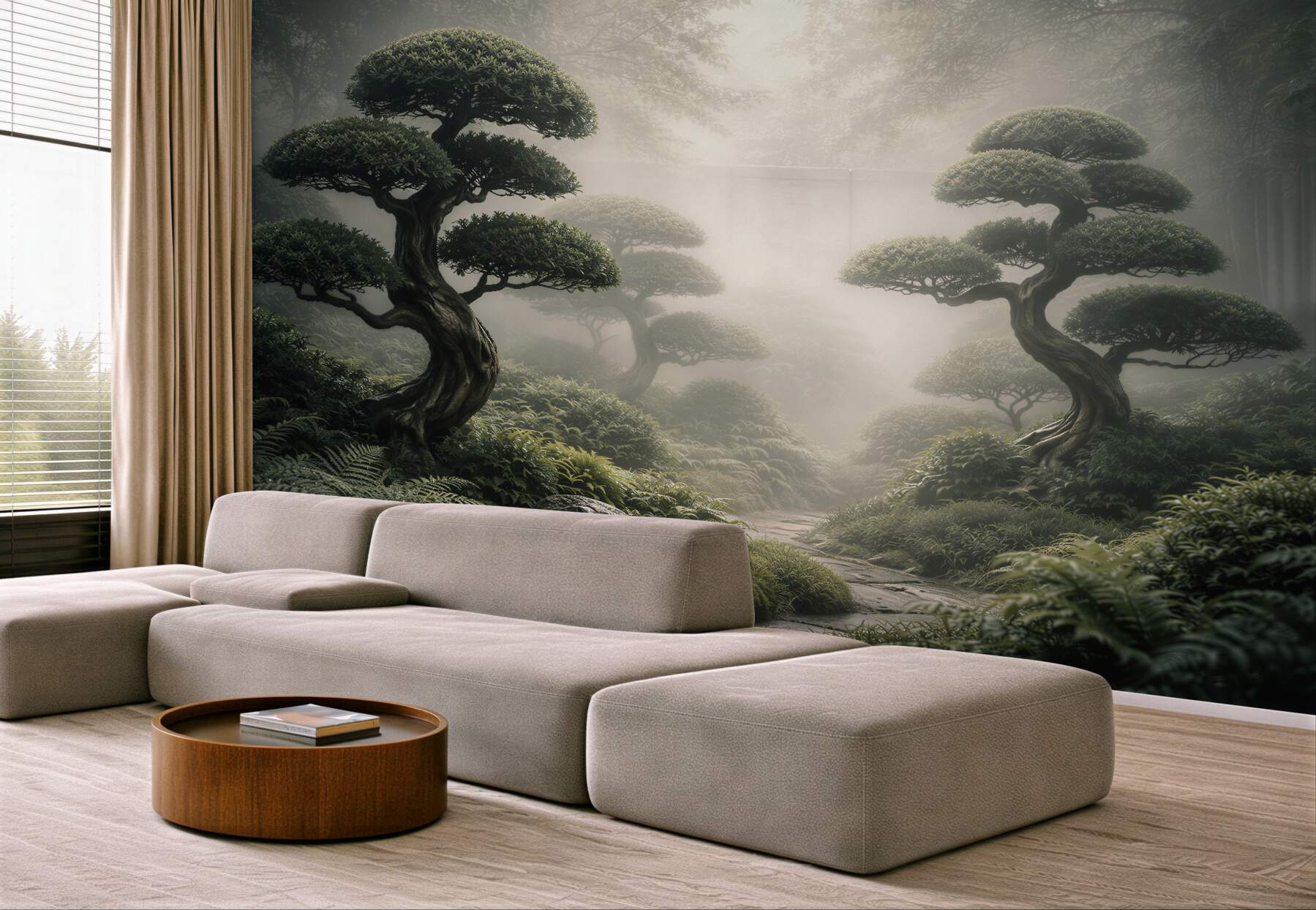 Fototapeten Mystischer Bonsai-Garten