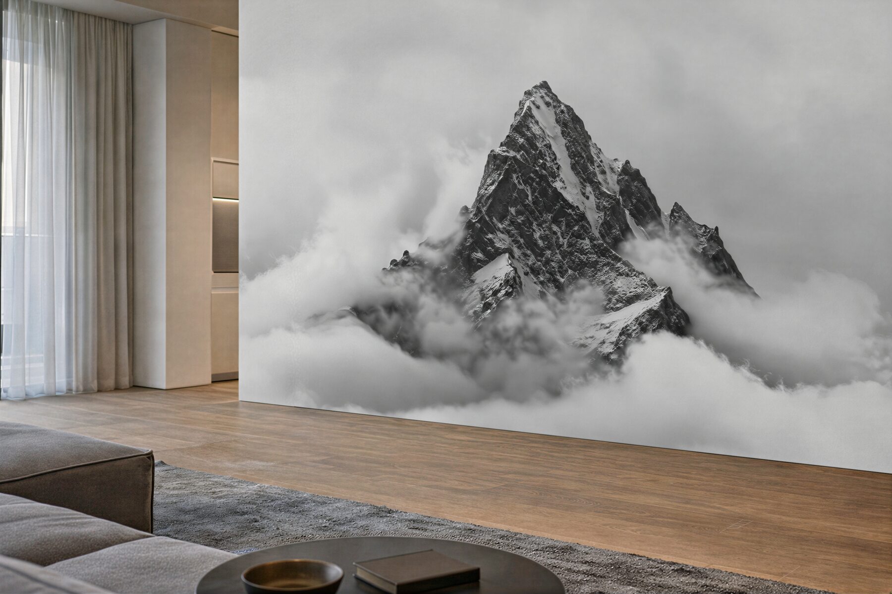 Fototapeten Berggipfel in den Wolken