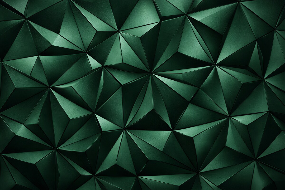 Fototapeten Grüne geometrische Tiefe