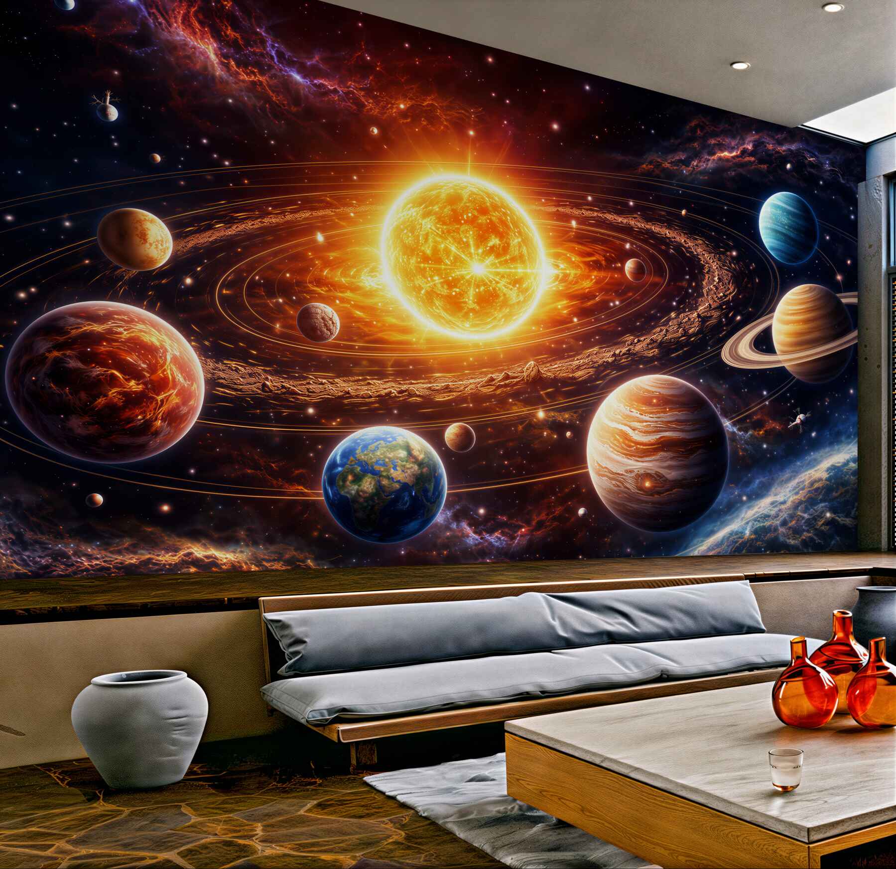 Fototapeten Kosmischer Tanz der Planeten