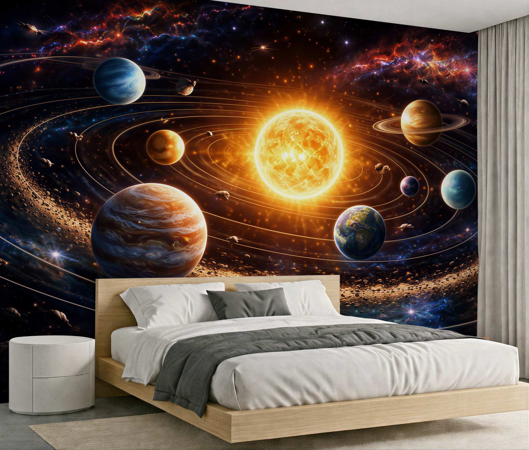 Fototapeten Sonniges Planetensystem