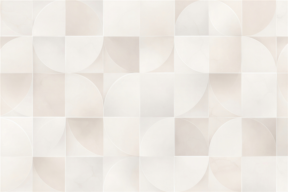 Fototapeten Cremefarbene Geometrie des Lichts